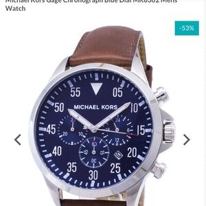 Men’s Michael Kors watch with leather band